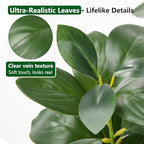 florisso fake plants artificial plants indoor, faux potted showing dimensions