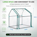 yesker mini greenhouse 36"x18"x33" portable small green house shown in use