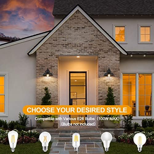 outdoor wall lights, exterior farmhouse barn light fixtures, front angle view