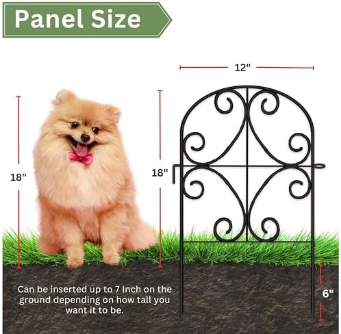 shoplala garden fence border animal barrier (10 panels), close-up detail