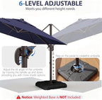 9' x 12' cantilever patio umbrella rectangle outdoor, package contents