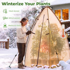 portable greenhouse for outsides, ohuhu heavy duty green shown in use
