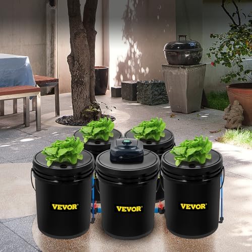 vevor 5 buckets dwc hydroponic system, 5 gallon, view 9