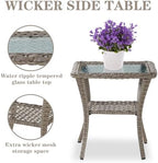 belord swivel patio chairs wicker set - outdoor, package contents