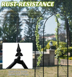 metal garden arbors 8ft thickened arch trellis for, close-up detail