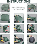 pop up mesh plant cover, 35" x 35" showing dimensions