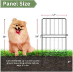 shoplala decorative outdoor garden fence (20 panels) 12x24in, side view