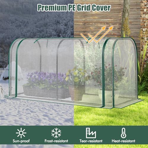 happygrill portable mini greenhouse with waterproof sun-protective pe on a desk or shelf