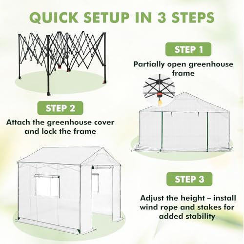 eagle peak 8x8 pop up walk in greenhouse on a desk or shelf