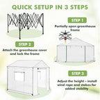 eagle peak 8x8 pop up walk in greenhouse on a desk or shelf