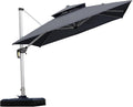 purple leaf cantilever outdoor umbrella 9' x 9', main product view