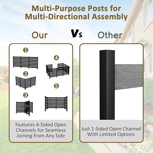 mupater 49'' h×78'' w outdoor fence privacy screen, view 9
