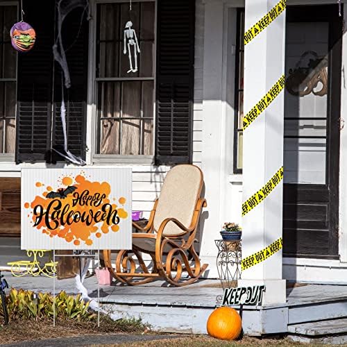 tuanse 20 pack white yard signs with stakes, side view