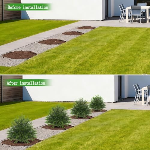yangrass 2 pack 23" artificial cedar topiary ball, front angle view