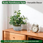 florisso fake plants artificial plants indoor, faux potted on a desk or shelf
