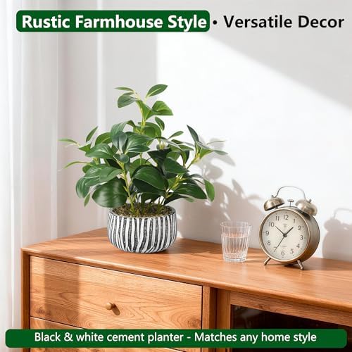 florisso fake plants artificial plants indoor, faux potted on a desk or shelf