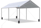 quictent 10x20ft upgraded heavy duty car canopy galvanized, main product view
