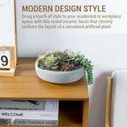 mygift 8 inch round artificial succulent plants in shown in use