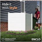 enclo premium white vinyl privacy screen, diy no shown in use
