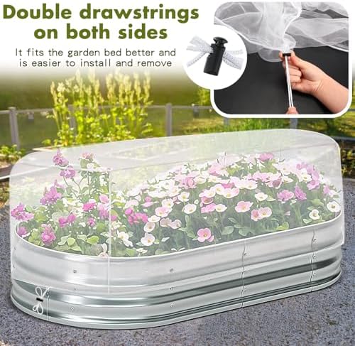 woanger 3 pcs garden bed netting 8 x, close-up detail