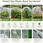 garden netting kit for raised beds,6set garden hoops,10x33ft showing dimensions