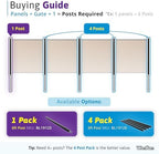 wambam 6ft aluminum post for composite fences showing dimensions