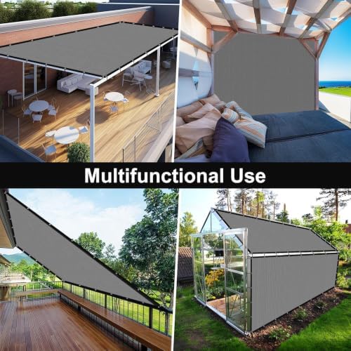 artpuch pergola shade cover with grommets 8x10 ft, front angle view