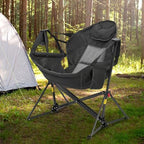ainfox hammock camping chair, foldable portable rocking chairs shown in use