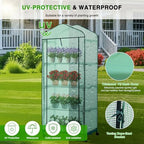 yesker mini greenhouse 27"x20"x63" portable indoor / outdoor, side view
