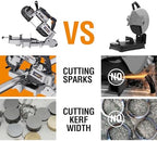 maxxt band saw with lightweight aluminum base, 10, close-up detail
