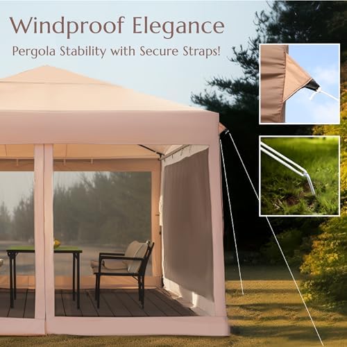 phi villa 10x10 pop up canopy tent with, view 9