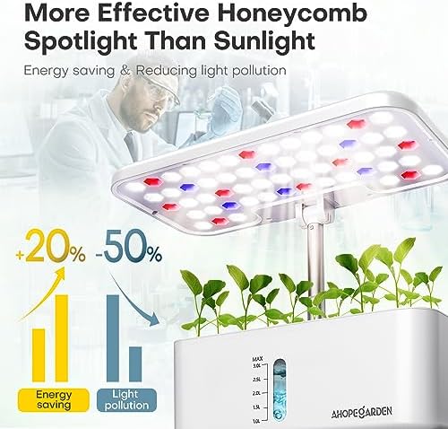 ahopegarden indoor garden hydroponics growing system: 10 pods shown in use