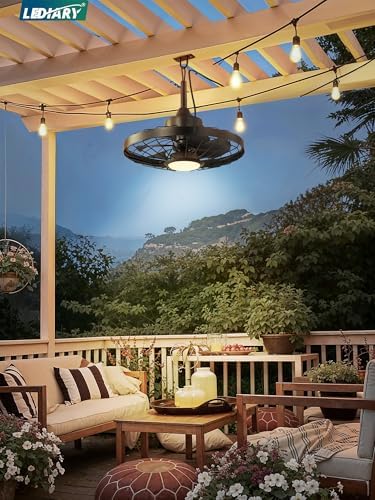 lediary 20" outdoor ip65 waterproof plug in ceiling on a desk or shelf