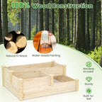 giantex raised garden bed, wood planter box for, package contents