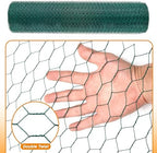 green chicken wire 48 inch(h) x 100 ft(l), close-up detail