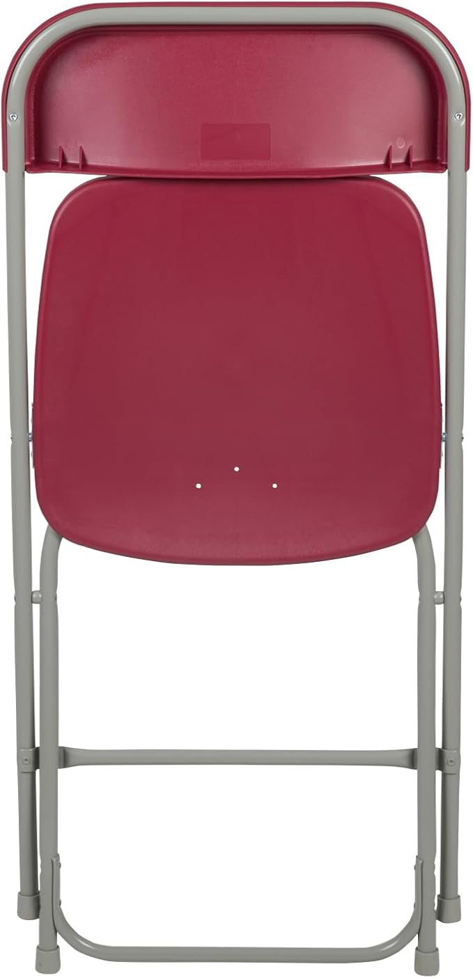 Flash Furniture Hercules Series Plastic Folding Chair - Red - 650LB Weight Capacity Comfortable Event Chair - Lightweight Folding Chair