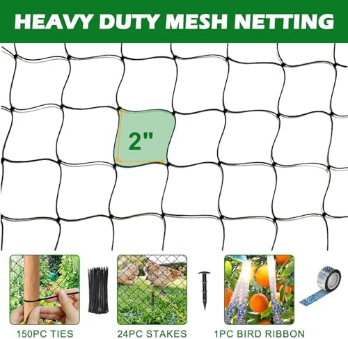 bstpcoo chicken netting roof hawk 100x100ft, heavy duty, close-up detail