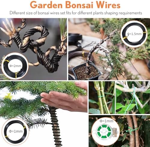 bonsai tools kit 20 pcs garden tools set, side view