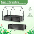 happygrill 4 x 2 x 3 ft galvanized, view 9