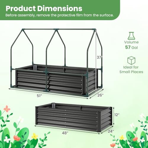 happygrill 4 x 2 x 3 ft galvanized, view 9