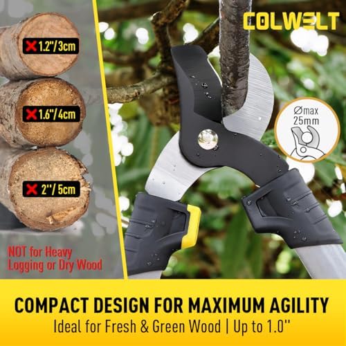 colwelt loppers hedge clippers garden shears 3pcs, 17’’, side view