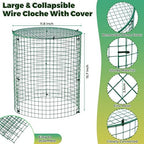 hiboom 6 pack garden plant protectors from animals showing dimensions
