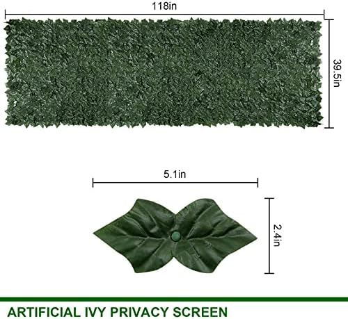 artificial ivy privacy fence,u'artlines heavy duty artificial hedges shown in use