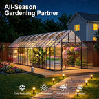 36x10x10 ft extra large greenhouse for outdoors, heavy, front angle view