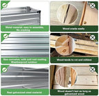 10x3x1ft galvanized raised garden bed kit,gardening planter box, package contents