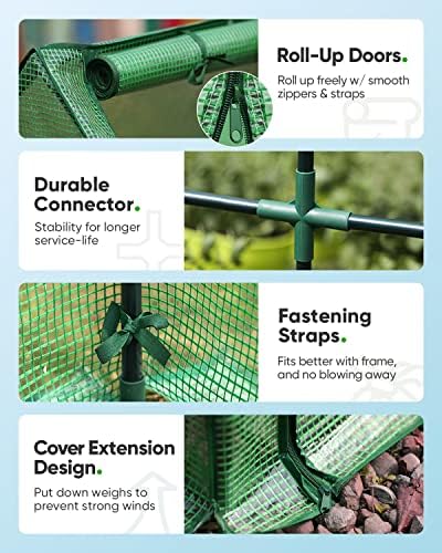 quictent mini greenhouse for indoor outdoor, portable quick-setup on a desk or shelf
