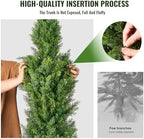 vevor artificial topiary cedar tree, 48 inch tall on a desk or shelf