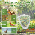 fruit tree netting bags with zipper and drawstring, package contents