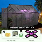 greenhouse for outdoors, heavy-duty polycarbonate greenhouse 6x12 ft shown in use