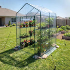 vevor walk-in greenhouse, 54" x 54" x 77.2", front angle view